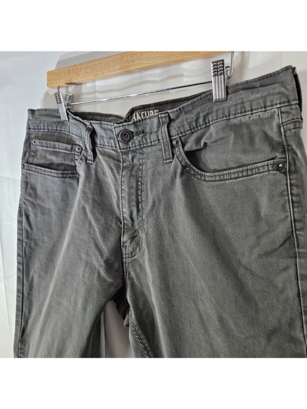 Signature by Levi's Jeans Mens Tag 36x32 Act 36x30 Regular Taper Denim Stretch - Picture 9 of 12